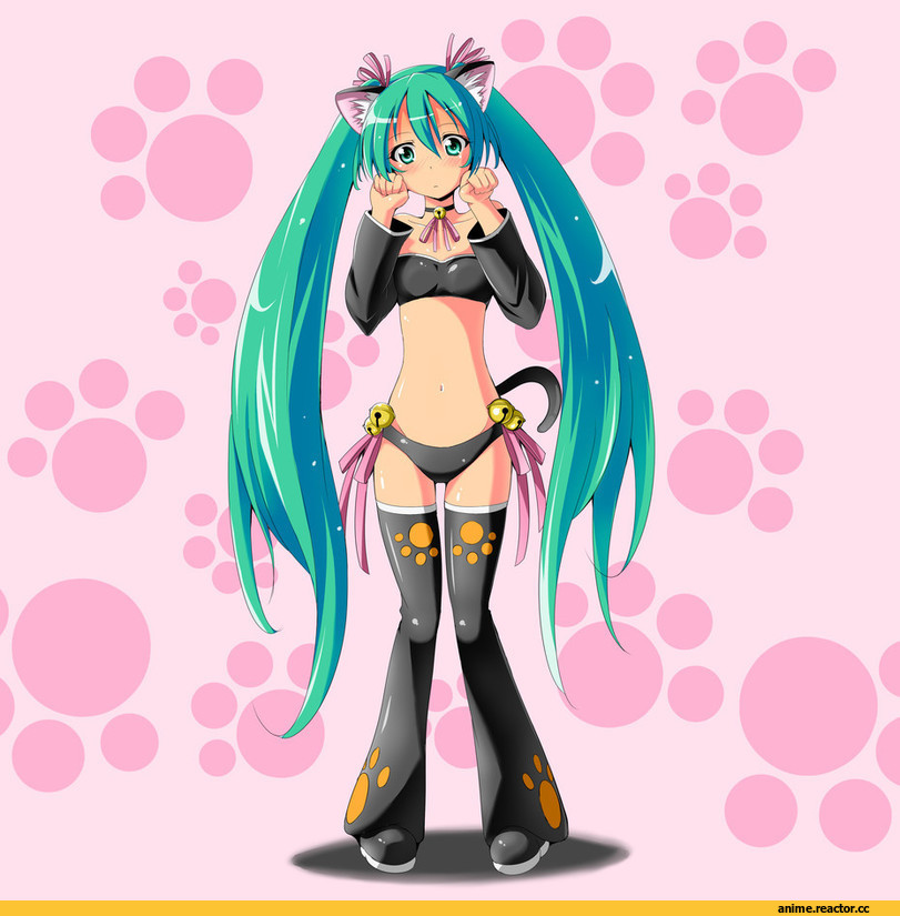 Vocaloid, Hatsune Miku, neko, Animal Ears, Anime