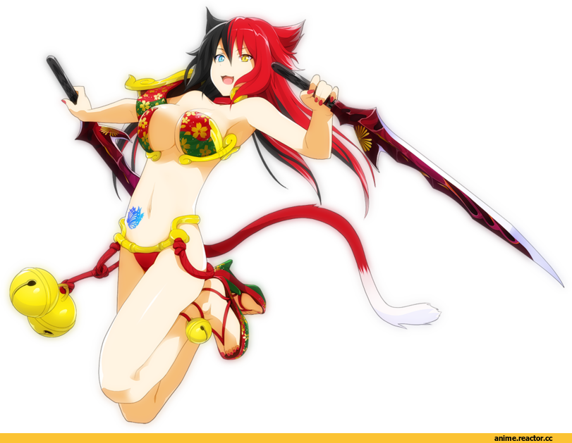 ibaraki douji, onigiri, Неко, Animal Ears, Anime
