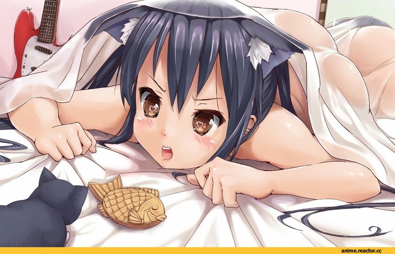 K-ON!, Azusa Nakano, большое разрешение, Неко, Animal Ears, Anime