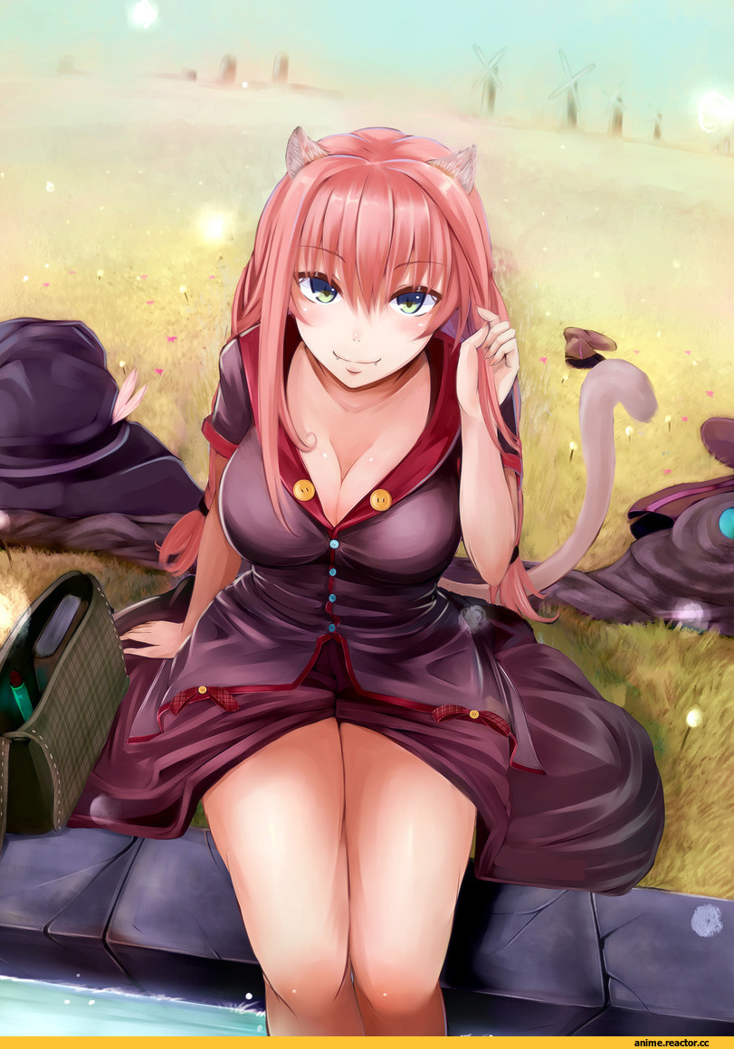 Anime Original, Неко, irohasu, Animal Ears, Anime Art, Anime