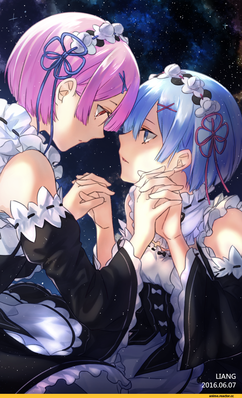 Re Zero Kara Hajimeru Isekai Seikatsu, Rem (re zero), Ram (Re Zero), liang, Anime