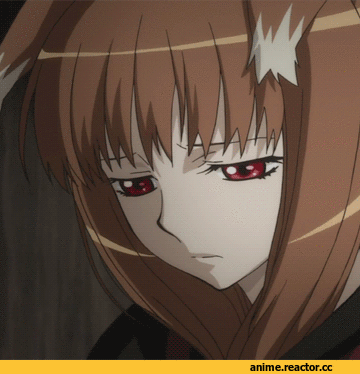 гифки, Horo, Spice and Wolf, грусть, Kemonomimi, Inumimi, Animal Ears, Anime