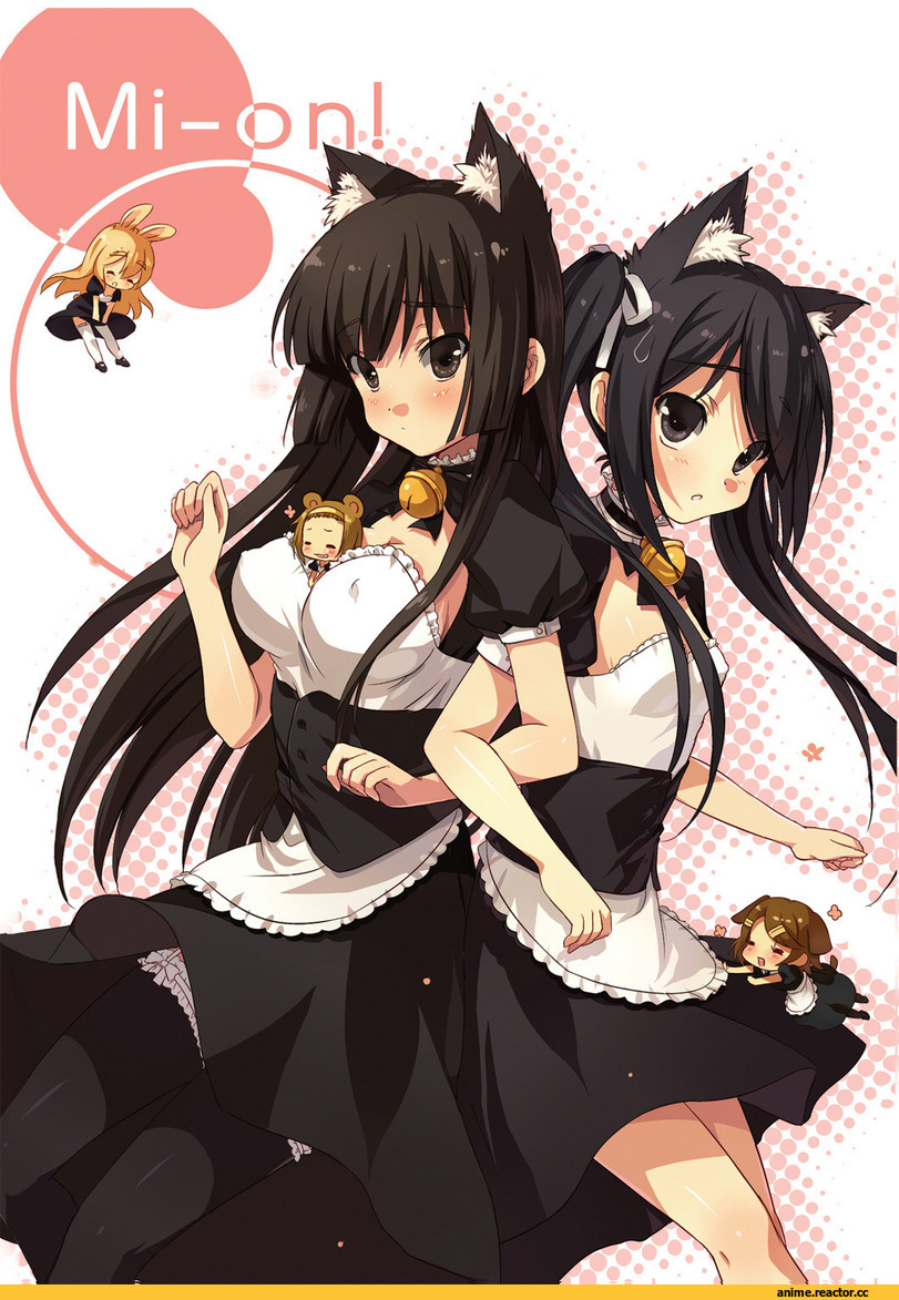 K-ON!, Akiyama Mio, Hirasawa Yui, Nakano Azusa, Kotobuki Tsumugi, Tainaka Ritsu, Неко, Animal Ears, Anime