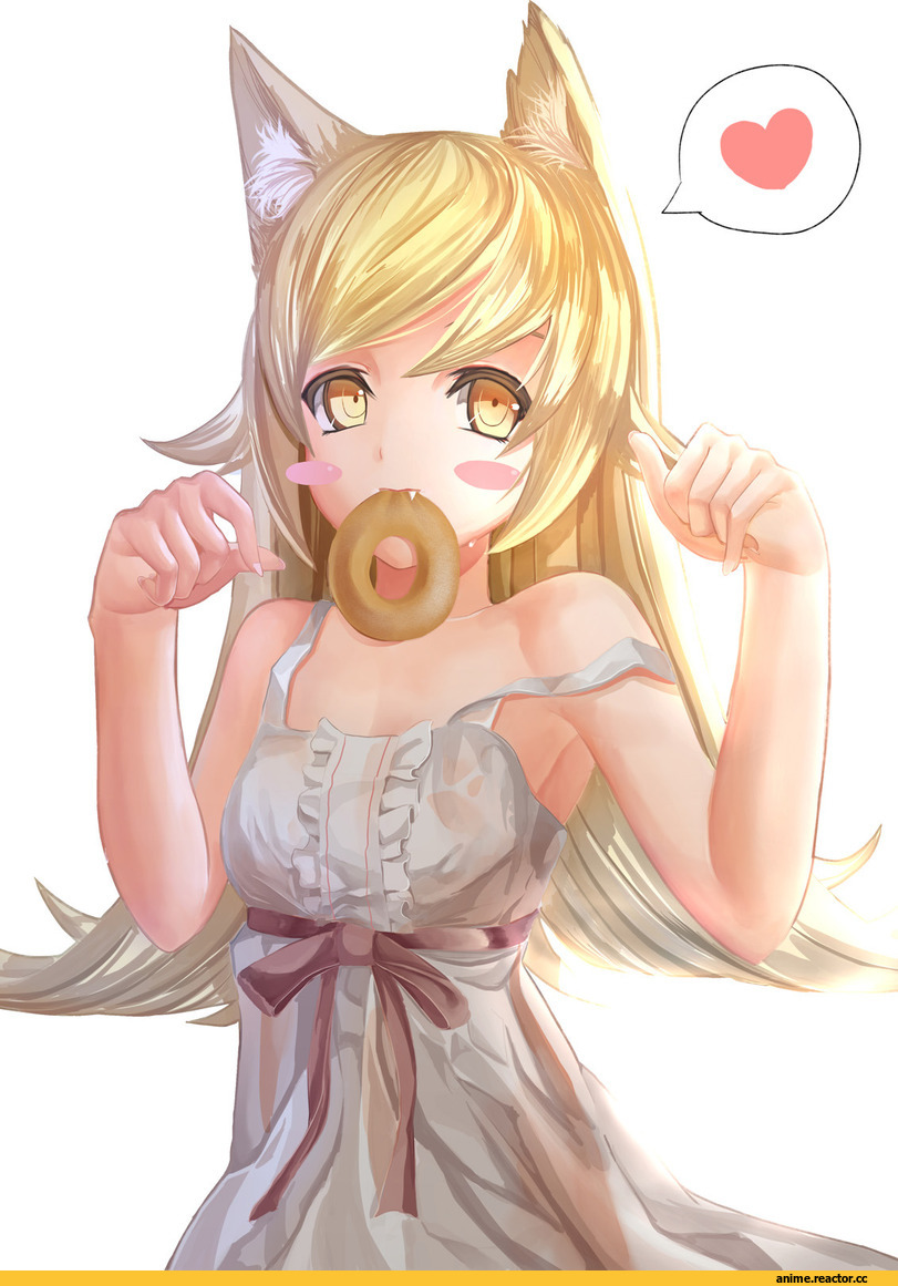 Monogatari Series, Oshino Shinobu, Неко, Animal Ears, Anime