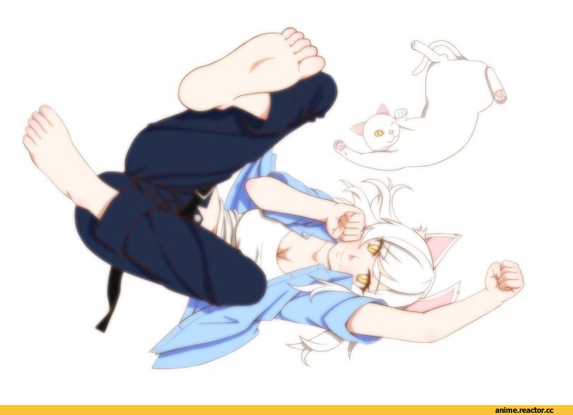 Monogatari Series, Black Hanekawa, Неко, Animal Ears, Anime