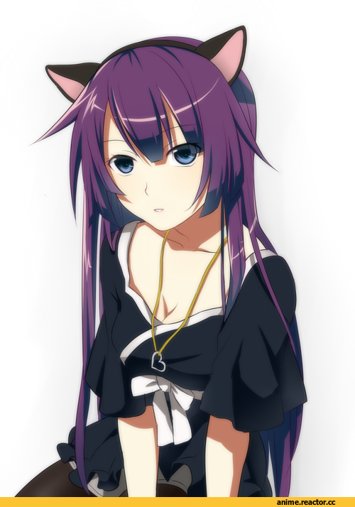 Monogatari (Series), Senjougahara Hitagi, нэко, Animal Ears, Anime