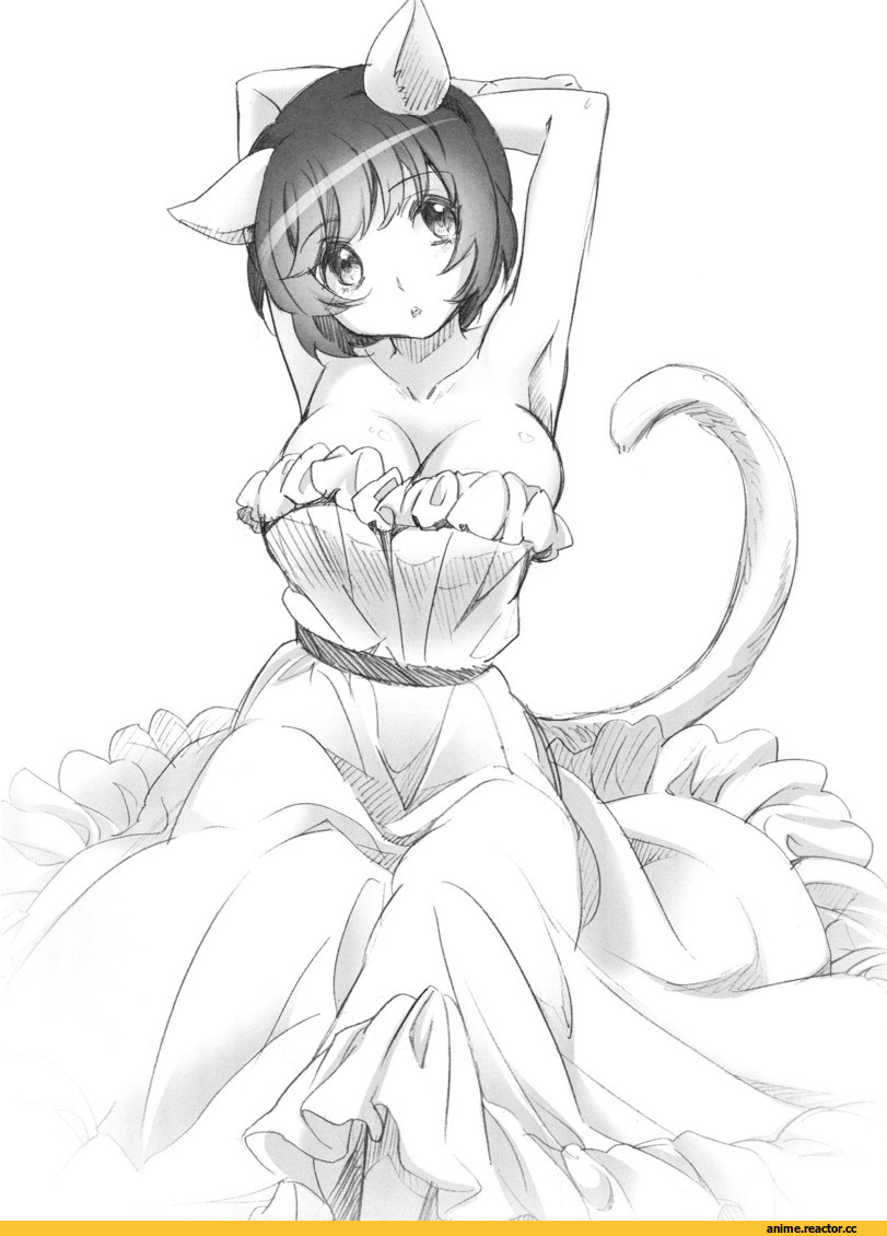Monogatari Series, Tsubasa Hanekawa, Неко, Animal Ears, Anime