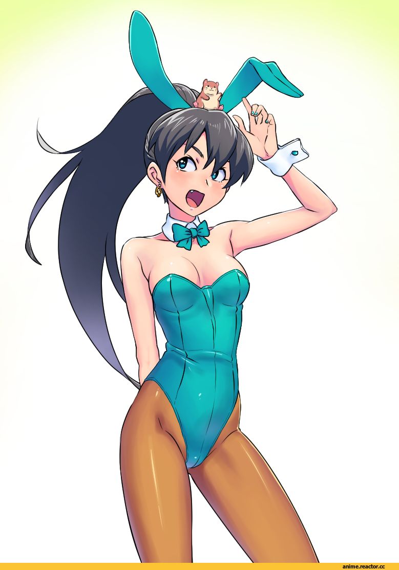 Idolmaster, Ganaha Hibiki, oku (okumen), Usagimimi, Animal Ears, Anime
