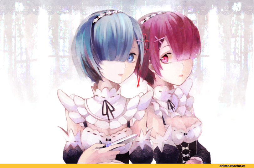 Re Zero Kara Hajimeru Isekai Seikatsu, Rem (re zero), Ram (Re Zero), skrs lub ars, Anime