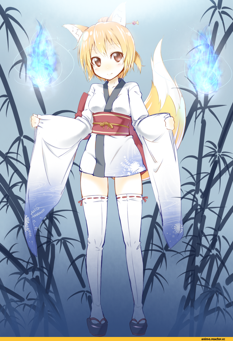 Ichi Makoto, Неко, Yukata, Animal Ears, Anime