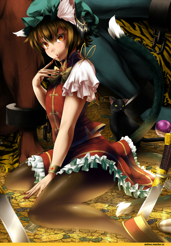 Touhou Project, Chen, Nekomata, Animal Ears, Anime