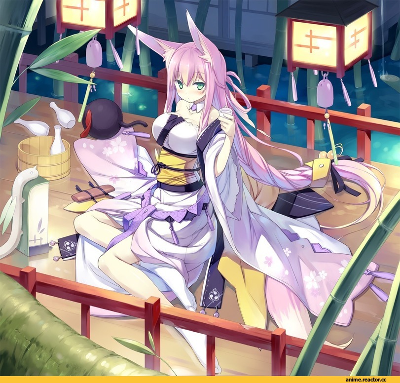 Kitsune, Неко, Animal Ears, Anime