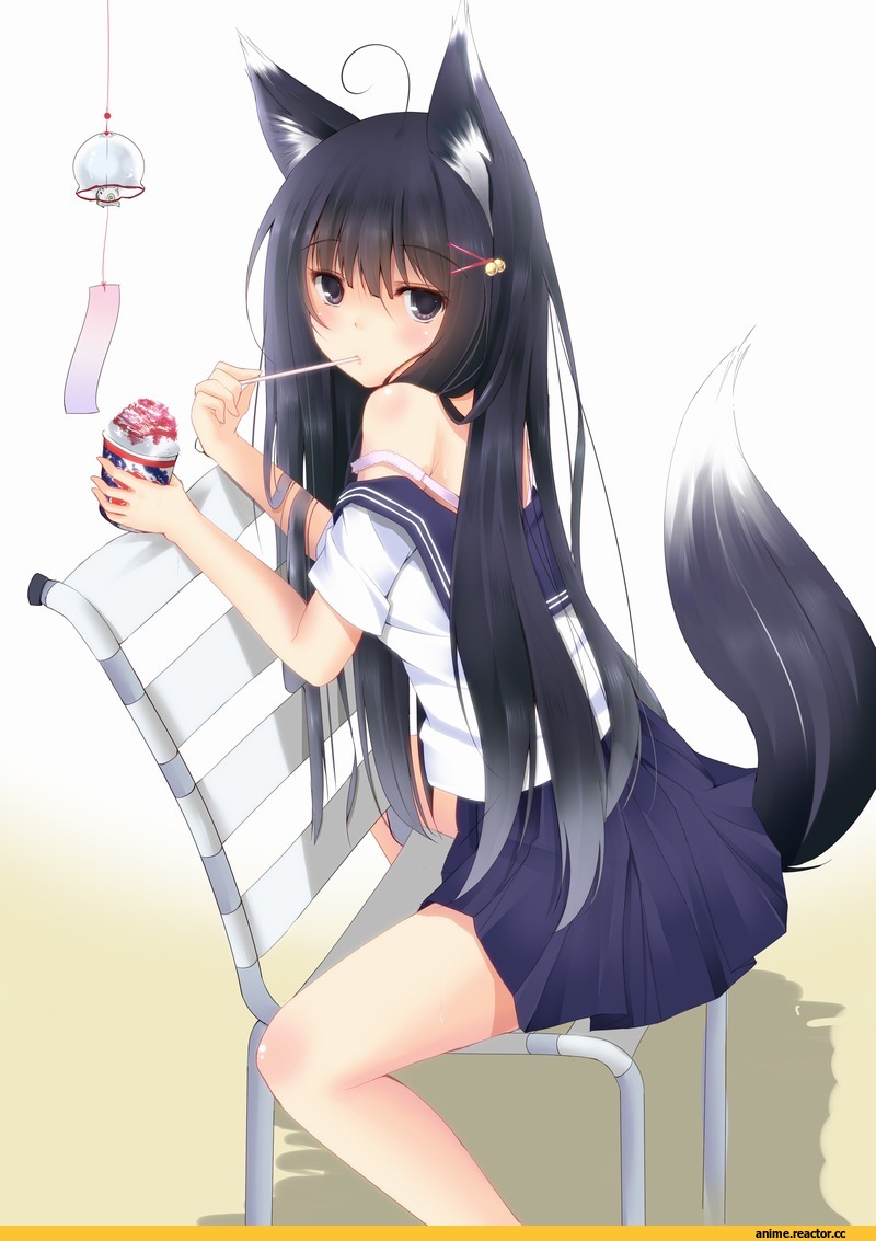 Kitsune, Неко, Animal Ears, Anime