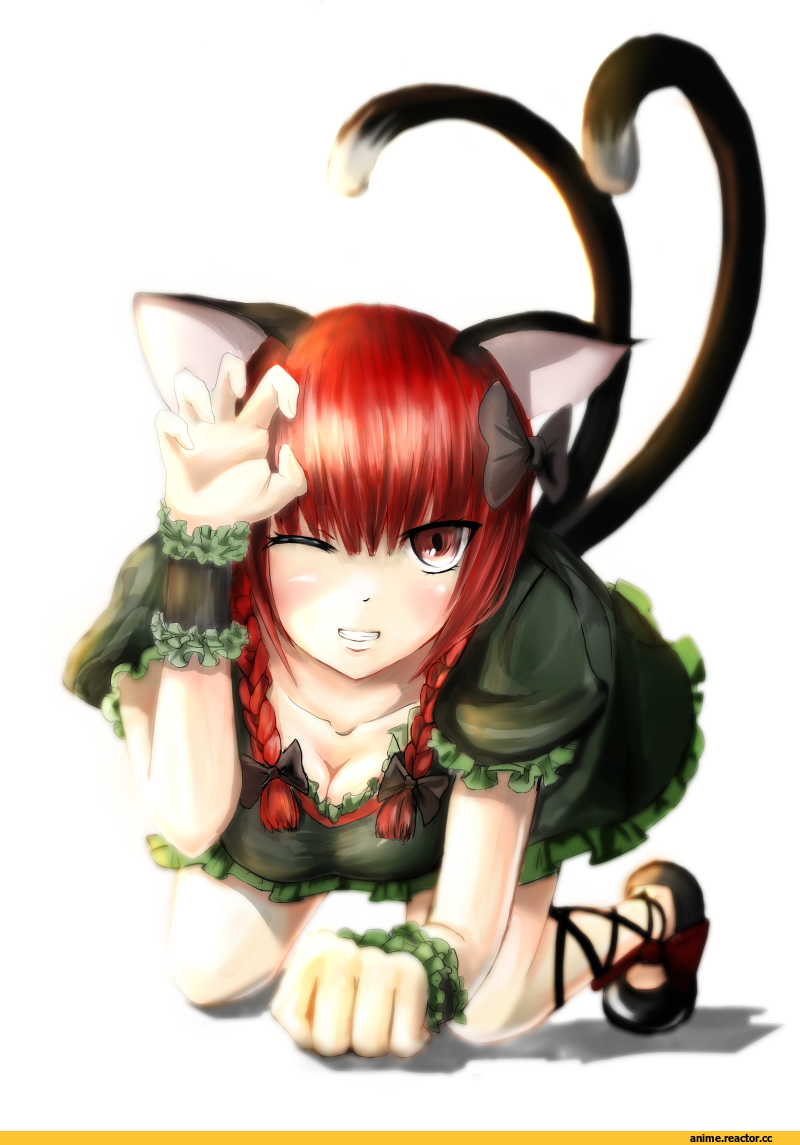 Kaenbyou Rin, touhou, Animal Ears, Nekomata, Anime