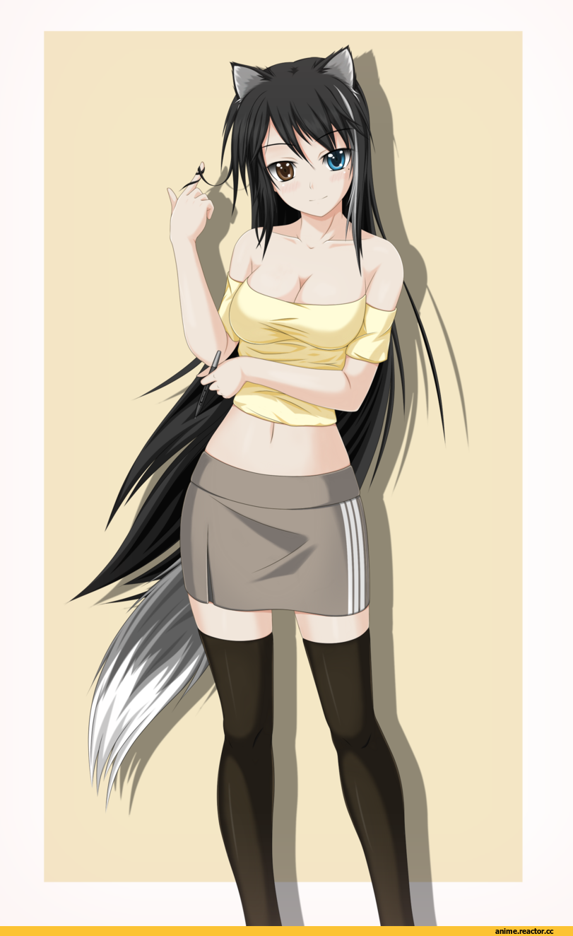 Kitsune, midnight, Неко, Animal Ears, Anime