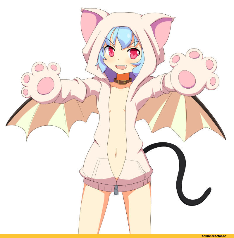 Touhou Project, Remilia Scarlet, Неко, Animal Ears, Anime
