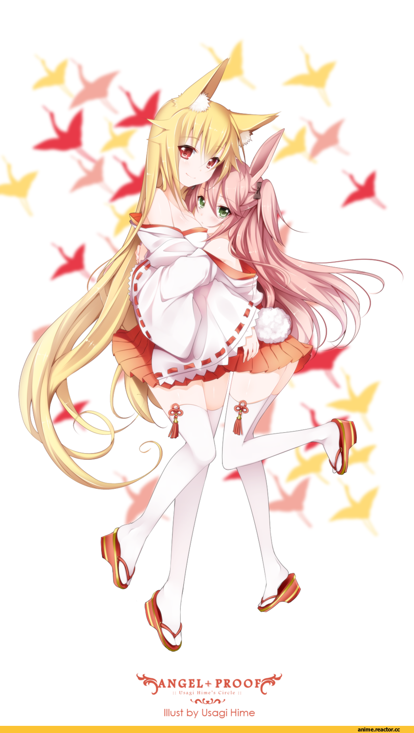 Kitsune, usagi, Animal Ears, Usagimimi, Anime