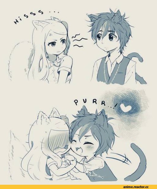 котэ, живность, песочница, Неко, Animal Ears, Anime