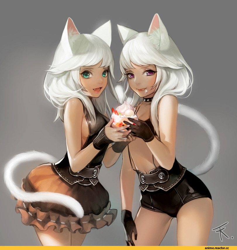ddongu, Anime Art, art, красивые картинки, Неко, Animal Ears, Anime