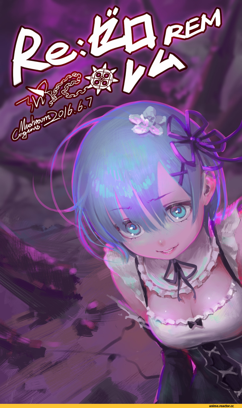 Re Zero Kara Hajimeru Isekai Seikatsu, Rem (re zero), Gorgeous Mushroom, продолжение в комментариях, Anime