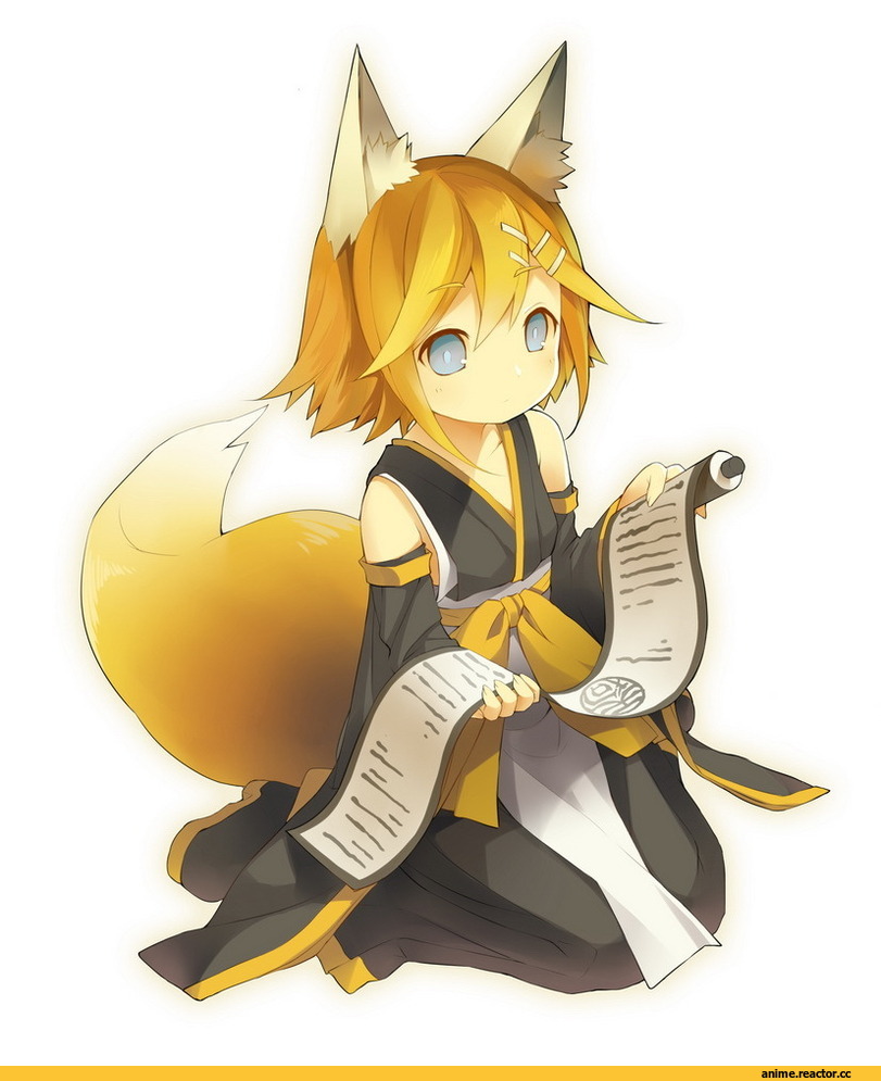 Vocaloid, Kagamine Rin, Kitsune, Animal Ears, Anime