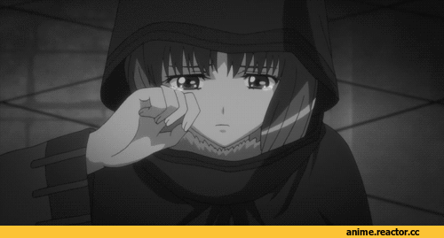 Spice and Wolf, Anime Гифки, Horo, грусть, Animal Ears, Inumimi, Anime