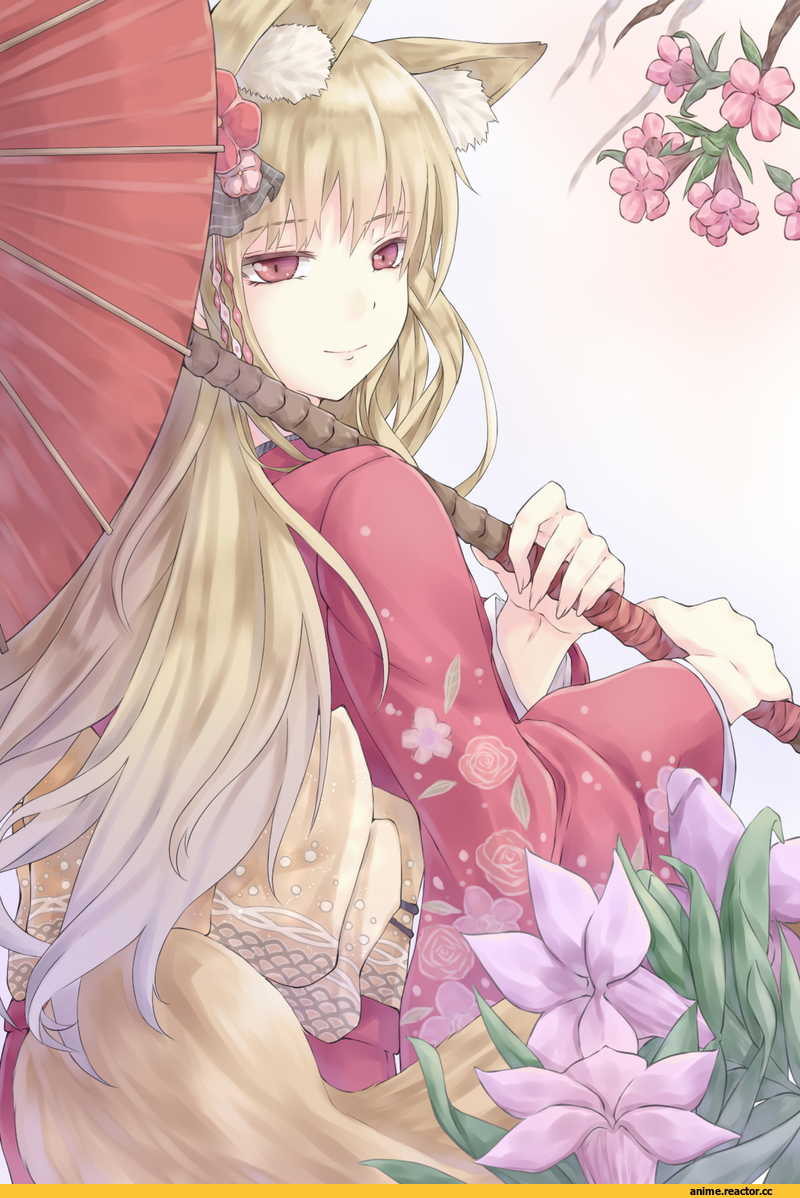 tukiotoyomi, Anime Original, Kitsune, Yukata, Animal Ears, Anime