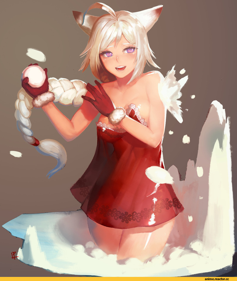 Неко, Anime Original, instant-ip, pink eyes, Animal Ears, Anime