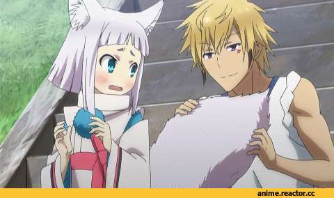 гифки, Tokyo Ravens, kon, Anime Гифки, tsuchimikado harutora, Kitsune, Animal Ears, Anime