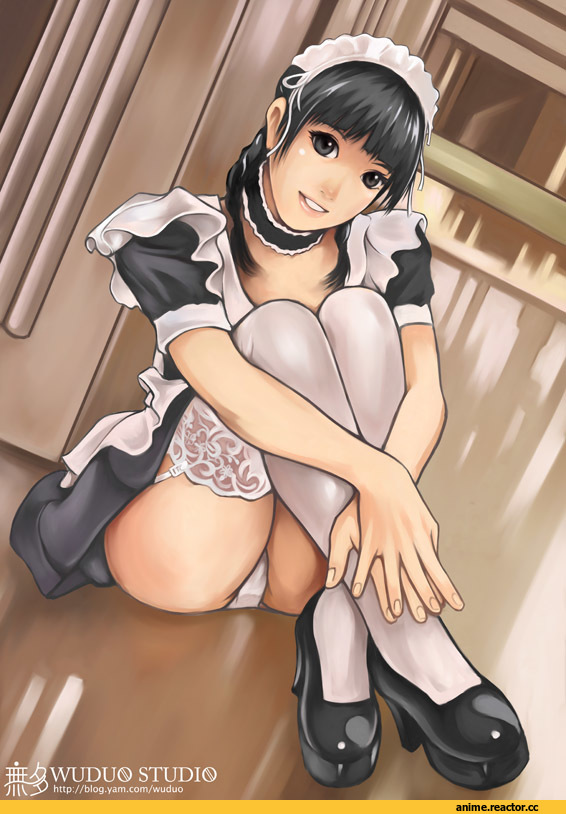 Maid, Wuduo, Anime Art, удалённое, Anime
