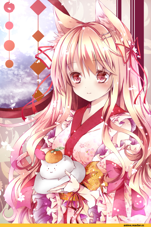 Anime Original, Kitsune, Неко, Animal Ears, Anime