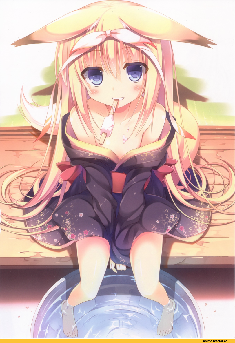 kitsune no yomeiri, Nozomi Tsubame, Kitsune, Неко, Yukata, Animal Ears, Anime