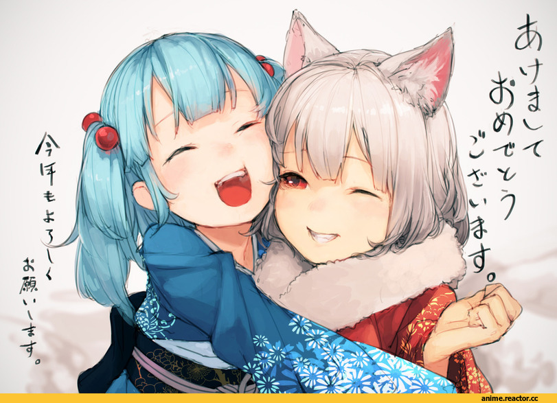Touhou Project, Inubashiri Momiji, Kawashiro Nitori, Yukata, Animal Ears, Inumimi, Anime