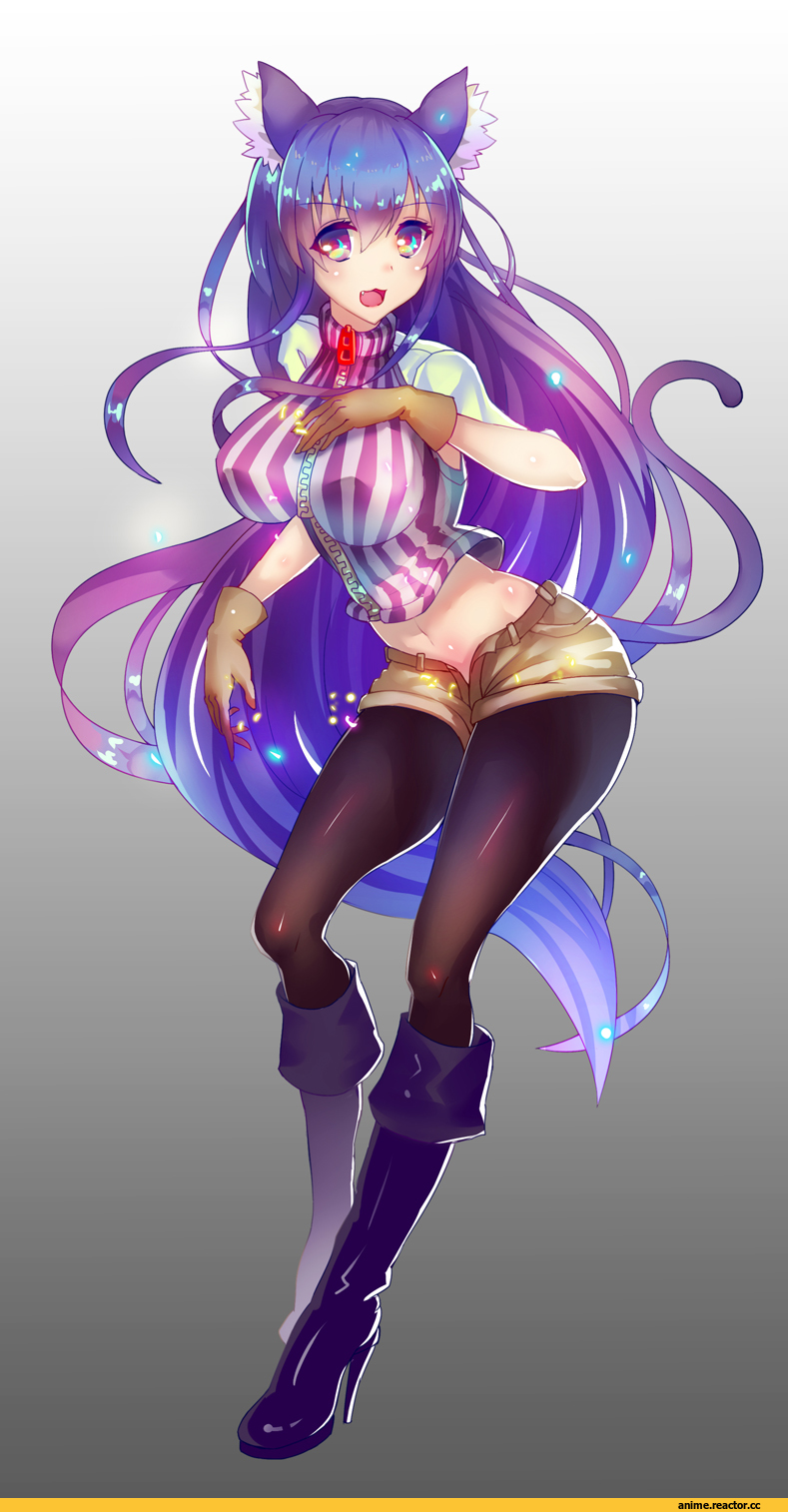 qin, Неко, Animal Ears, Anime