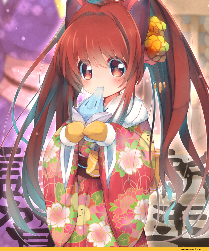 Anime Original, Yukata, neko, Animal Ears, Anime