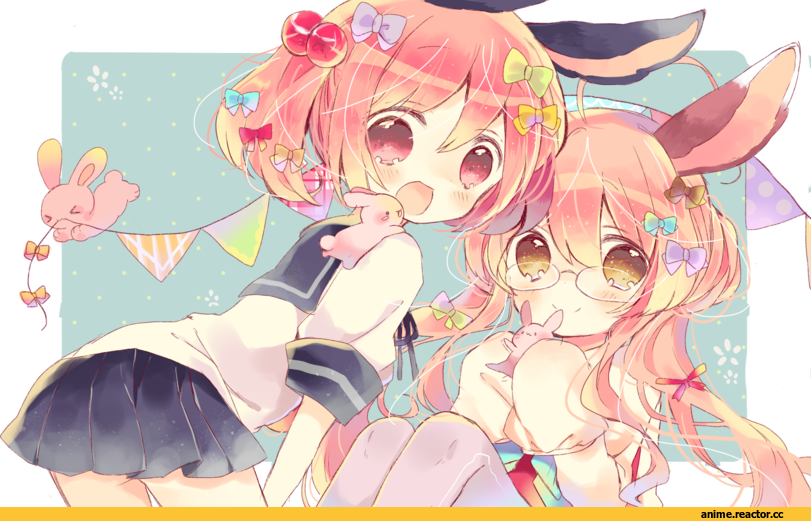 Kantai Collection, Sazanami (Kantai Collection), Usagimimi, Animal Ears, Makigumo, Anime