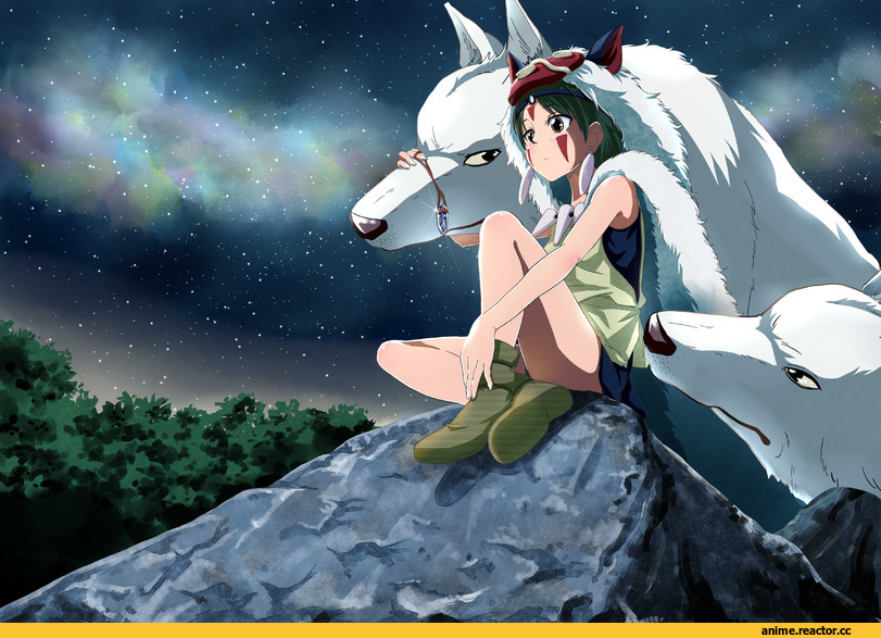 San, Mononoke Hime, Studio Ghibli, Animal Ears, Anime