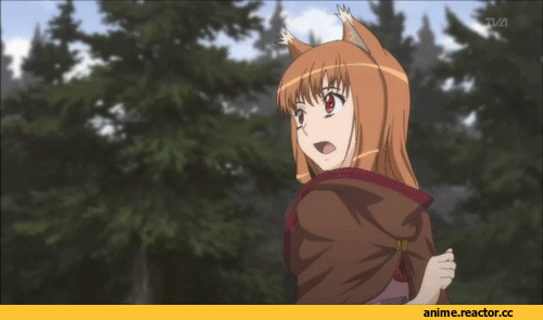 гифки, Spice and Wolf, Inumimi, Animal Ears, Anime Гифки, Horo, Anime