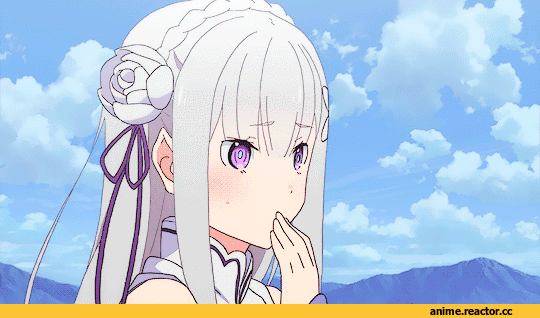 Re Zero Kara Hajimeru Isekai Seikatsu, Аниме гифки, Emilia (re zero), Anime