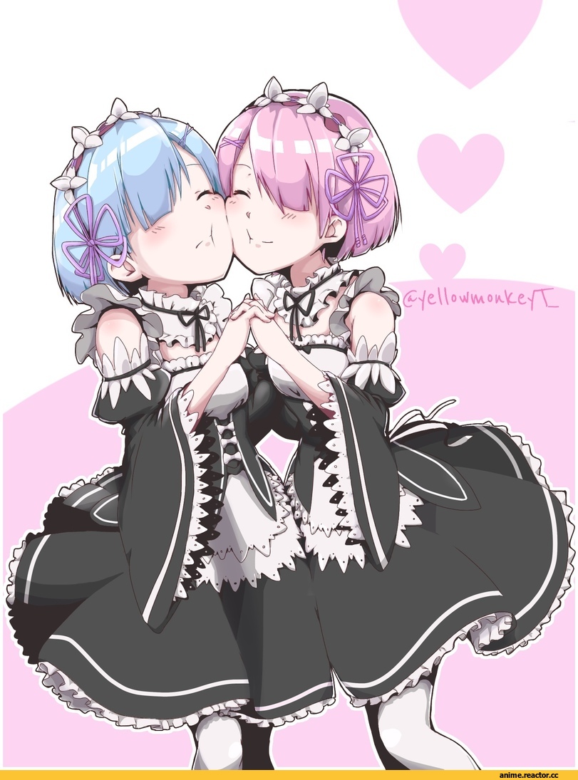 Re Zero Kara Hajimeru Isekai Seikatsu, Rem (re zero), Ram (Re Zero), yellowmonkey, Anime