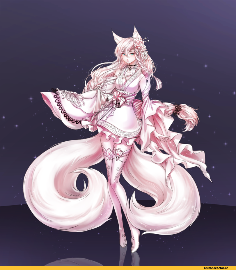 Anime Original, yuuie, Kitsune, Animal Ears, Anime