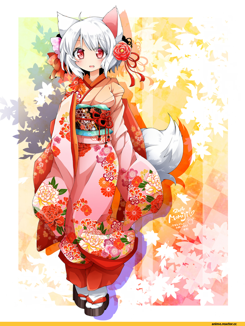 Touhou Project, Inubashiri Momiji, Animal Ears, Inumimi, Yukata, Anime