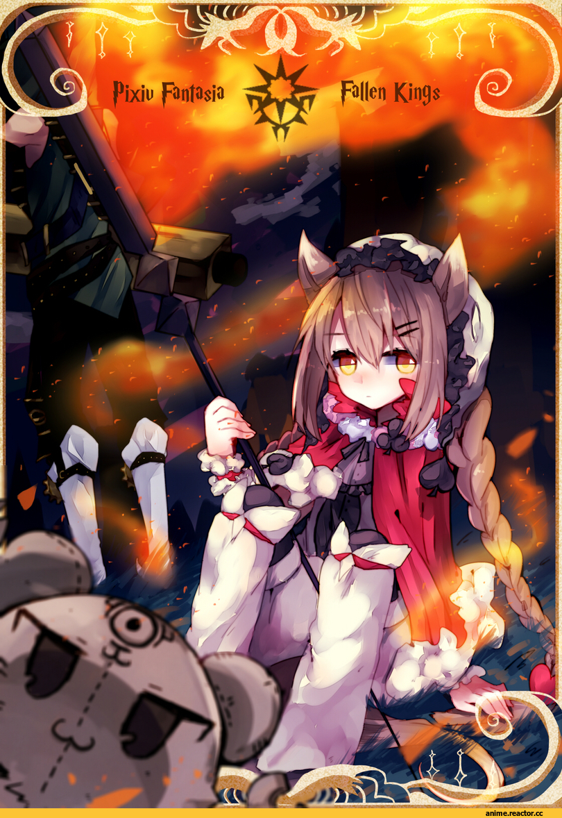 Anime Original, Pixiv Fantasia Fallen Kings, Animal Ears, Опасные Няшки, Kitsune, Anime Няши, Anime