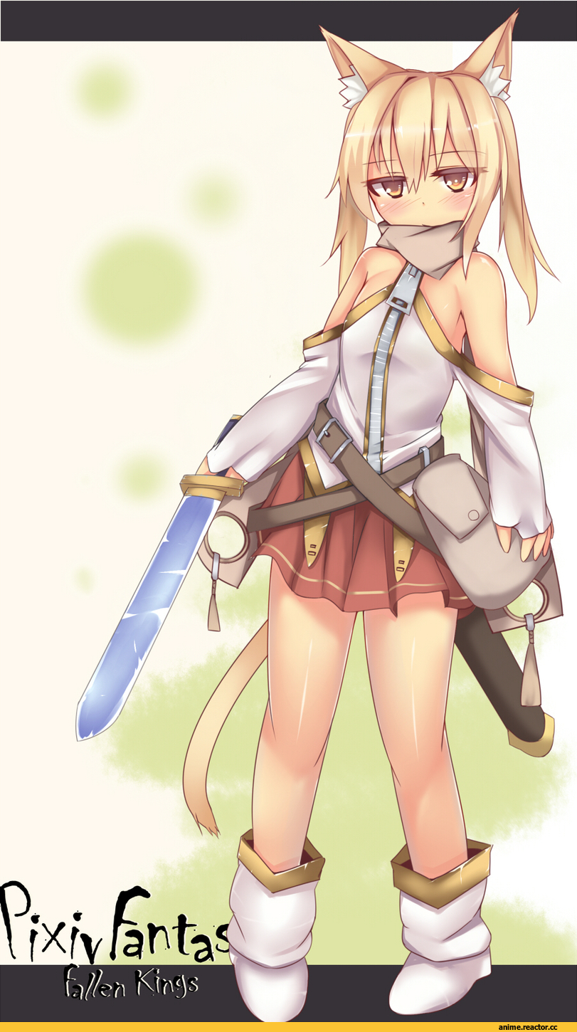 Anime Original, Pixiv Fantasia Fallen Kings, Kitsune, Animal Ears, Опасные Няшки, neko, Anime Няши, Anime