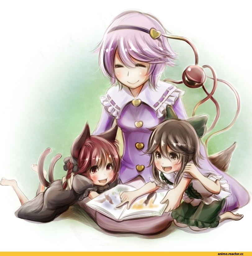 Touhou Project, Kaenbyou Rin, Komeiji Satori, Reiuji Utsuho, Animal Ears, Nekomata, Anime