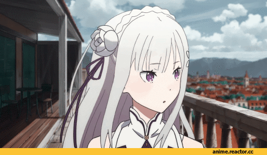 Re Zero Kara Hajimeru Isekai Seikatsu, Emilia (re zero), anime gif, Anime