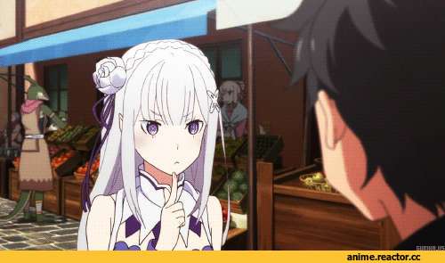Re Zero Kara Hajimeru Isekai Seikatsu, Emilia (re zero), anime gif, Anime
