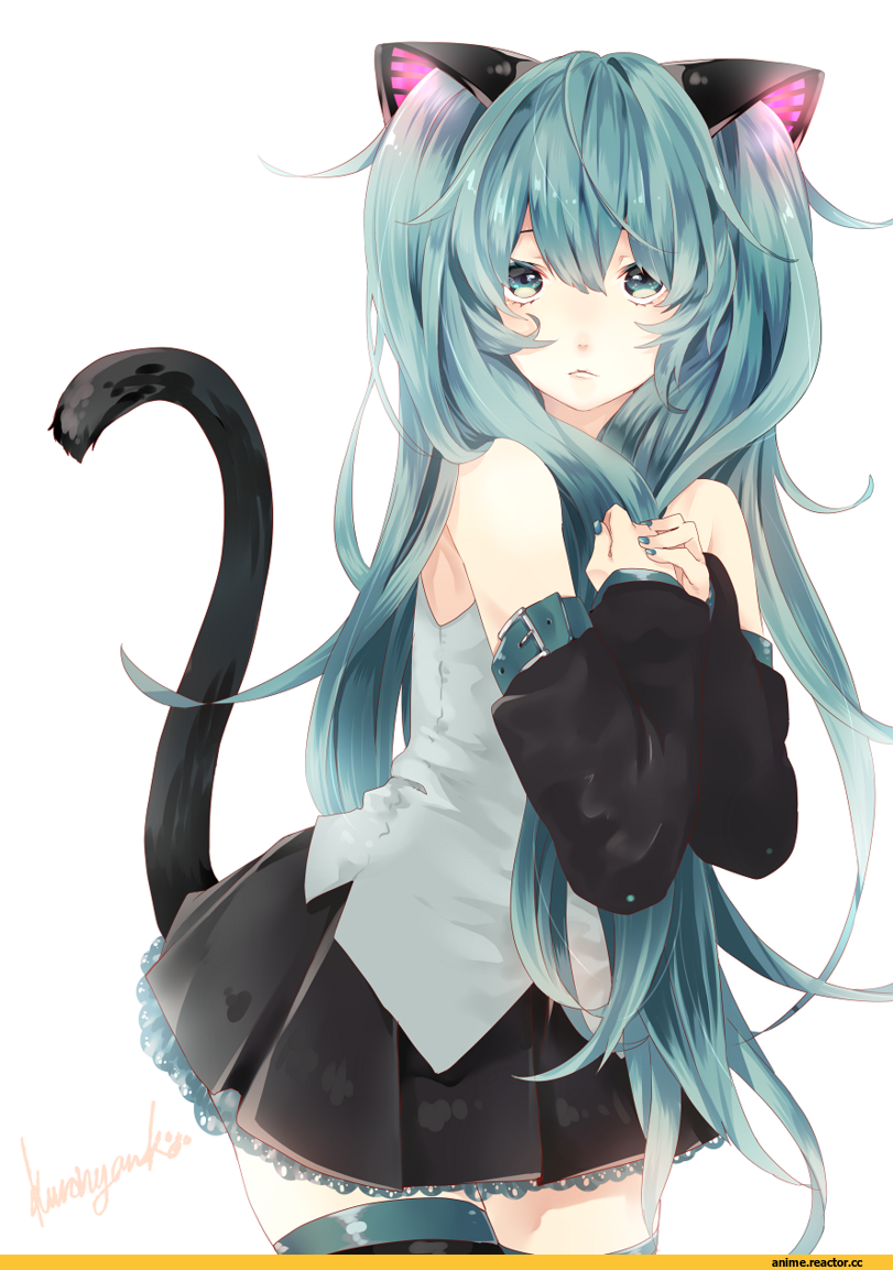 Vocaloid, Hatsune Miku, Неко, Animal Ears, Anime