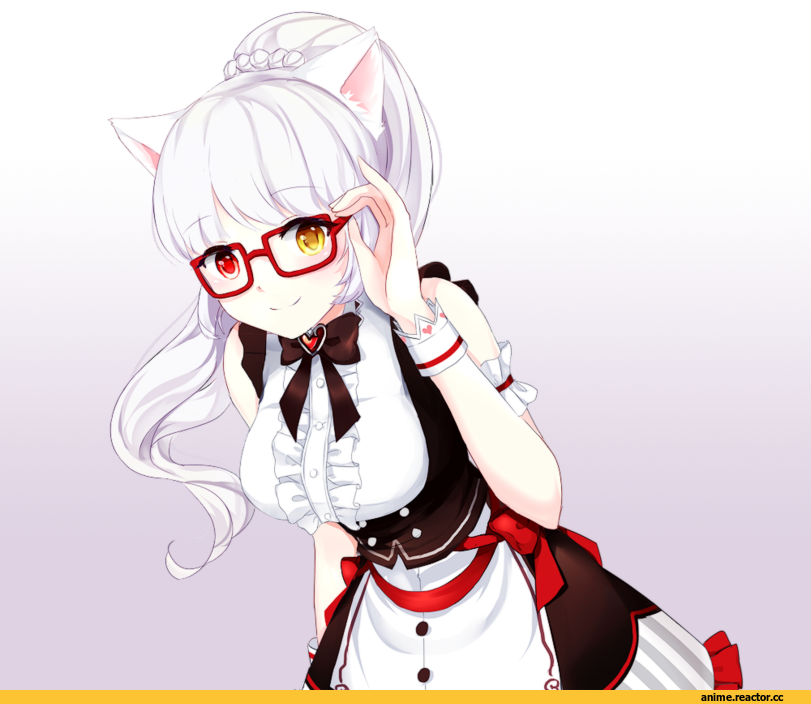 Maid, Animal Ears, heterochromia, nekomimi, Anime