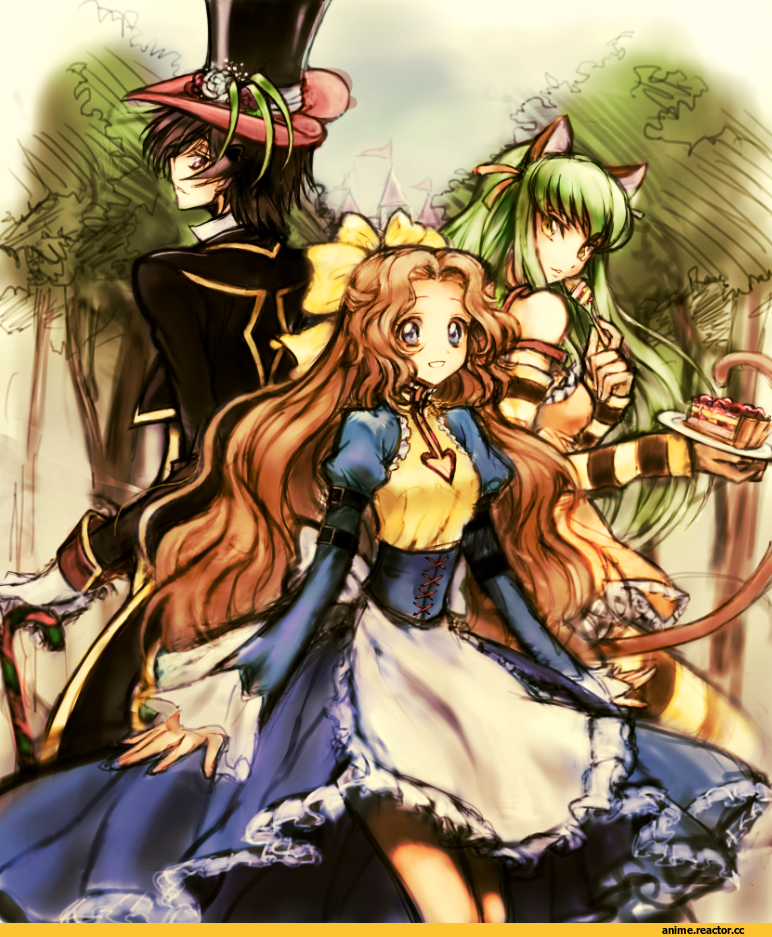Code Geass, Nunnally, lelouch lamperouge, CC, Неко, Animal Ears, Anime
